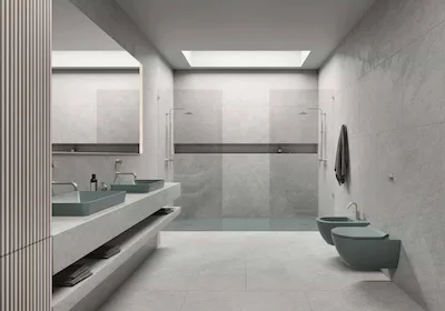 Céramique GSI | Sanitaire suspendu modèle Pura, couleur Ghiaccio mat, taille 55x36 / F