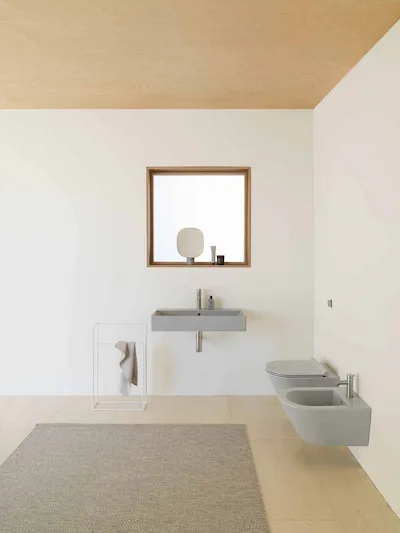 Céramique GSI | Sanitaire suspendu modèle Pura couleur Cenere mat taille 55x36