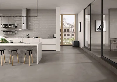 Ergon Trend Taupe | Carrelage effet béton, gris tendant au brun, ombrage non accentué, dimension 90x90, épaisseur 9,5 mm