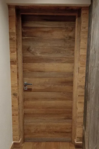 Porta | Modello orizzontale placcaggio in rovere antico 1ª patina