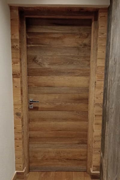 Porta | Modello orizzontale placcaggio in rovere antico 1ª patina