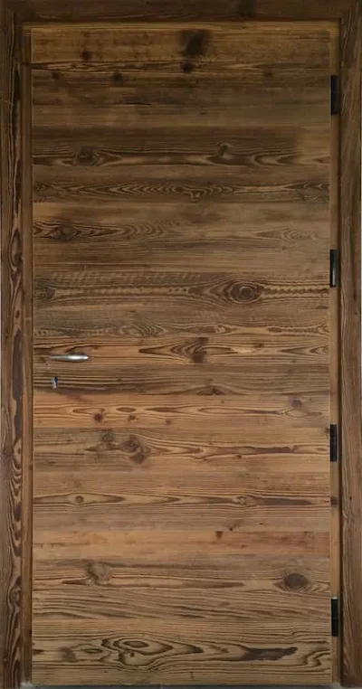Porta | Modello orizzontale placcaggio in legno antico Bardage marrone beige