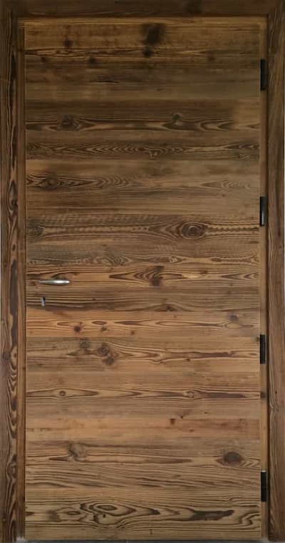 Porta | Modello orizzontale placcaggio in legno antico Bardage marrone beige