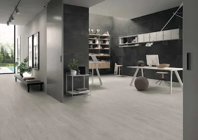 Ergon Trend Grey | Carrelage imitation bois de chêne de couleur gris clair uniforme taille 20x120 ret