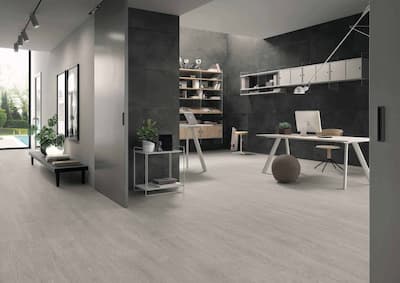 Ergon Trend Grey | Piastrella effetto legno imitazione rovere di colore grigio chiaro uniforme formato 20x120 ret