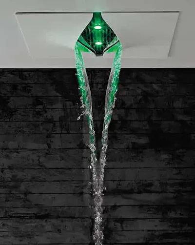 Zazzeri Rubinetteria | Modello Virgin soffione con cascate e led RGB