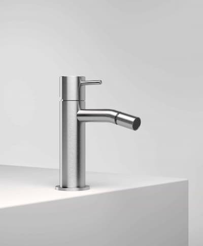 Zazzeri Rubinetteria | Miscelatore monocomando bidet serie Z316 Mono finitura acciaio inox spazzolato