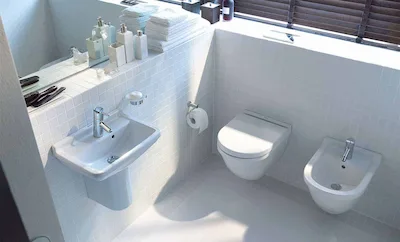 Duravit Starck 3 | WC et bidet suspendu modèle Starck 3 céramique blanche brillante taille 50x36