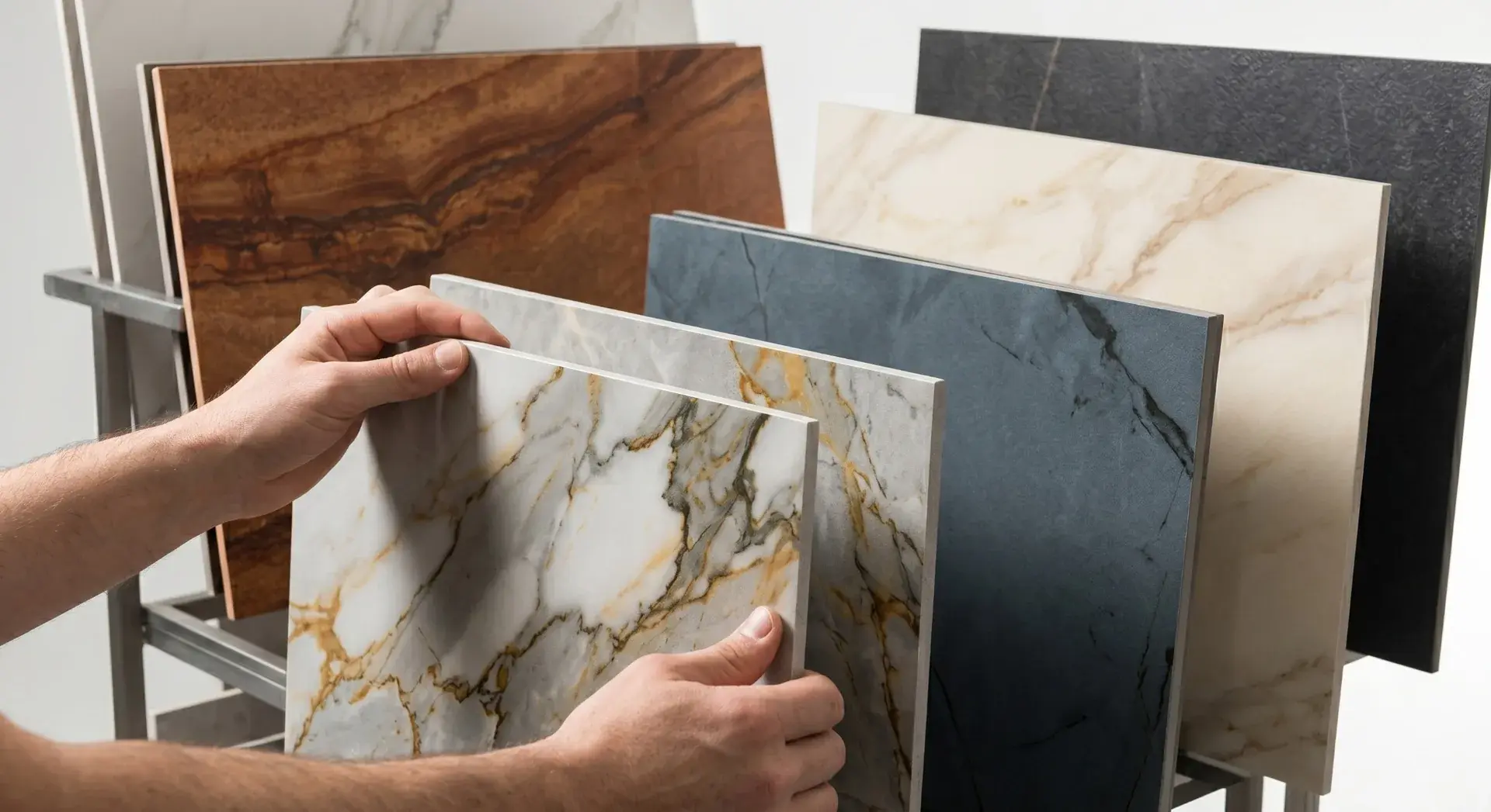 Dalle grès cérame émaillé 120x240 effet marbre, finition mat velours, sélection Torreano pour résidences alpines de prestige