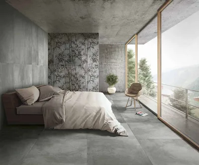 Cercom Temper Argent | Carrelage imitation métal tempéré gris argenté avec finition naturelle taille 120x120 rétifié