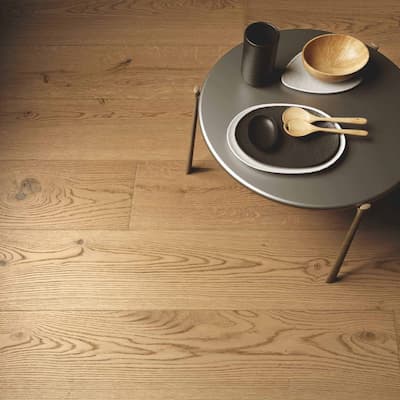 Woodco Ground | Pavimento in legno serie Ground modello Limo Rovere scelta rustica spazzolato,verniciato opaca spessore 15mm